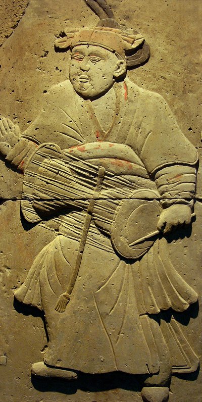 Stele, joka kuvaa muusikkoa (terrakotta) tekijältä Tang Dynasty Chinese School