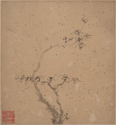 Kukkiva luumu, päivätty 1840. tekijältä Tang Yifen