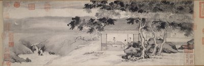 Drinking at Night, Ming-dynastia, n. 1520-23 tekijältä Yin Tang