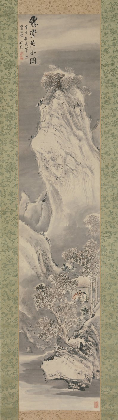 Teen hauduttaminen lumen peittämässä majassa, 1791. tekijältä Tani Buncho