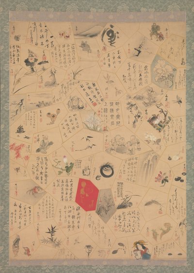 Sekalaisia maalauksia ja kalligrafiaa Bunsei-aikakauden kolmannelle vuodelle, 1820. tekijältä Tani Buncho