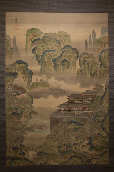 Palatsimaisema, 1800-luvun alku. tekijältä Tani Buncho