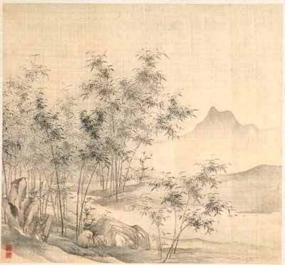 Yksinäinen nosturi Bamboo Grovessa 1600-luvun alussa. tekijältä Tao Hong
