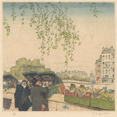 Kirjakauppias laiturilla Pariisissa tekijältä Tavík František Šimon (signed by artist)