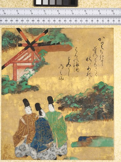 Sumiyoshin ranta, kuvitus teoksesta "The Tales of Ise", 1600-40 tekijältä Tawaraya Sotatsu