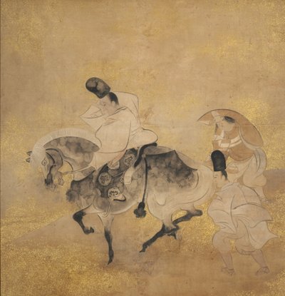 Risteys Sano Sanossa, n. 1600-1 tekijältä Tawaraya Sotatsu