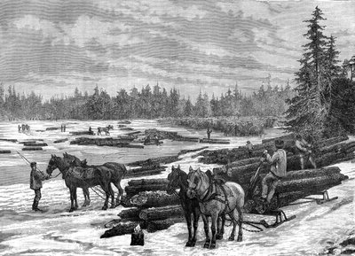 Kanadalaiset metsurit, 1800-luku. tekijältä Taylor
