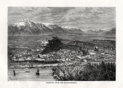 Salsburg, Kapuzinerbergistä, Itävallasta, 1800-luku tekijältä Taylor