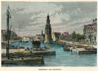 Kalkmarkt, Amsterdam, Alankomaat, c1880. tekijältä Taylor