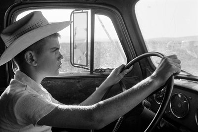 Perheviljelijä Ed Ker A.M. Ker Ranchilla on maatalousyrittäjä, joka kasvattaa alfal... tekijältä Ted Spiegel