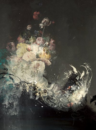 FloralCollar I, 2018 (kollaasi kankaalle) tekijältä Teis Albers