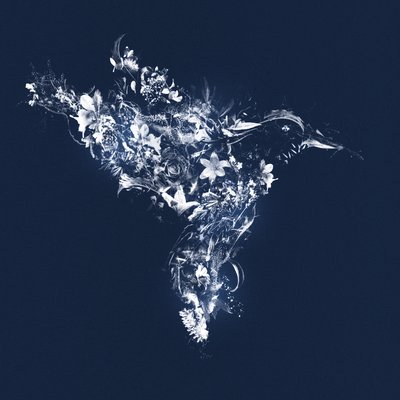 Floralbird, 2019 (sekoitettu media kankaalle) tekijältä Teis Albers