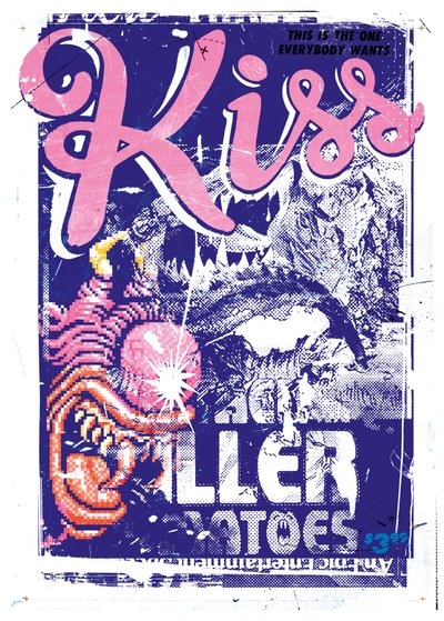 Kiss Killer, 2015 (kollaasi kankaalle) tekijältä Teis Albers