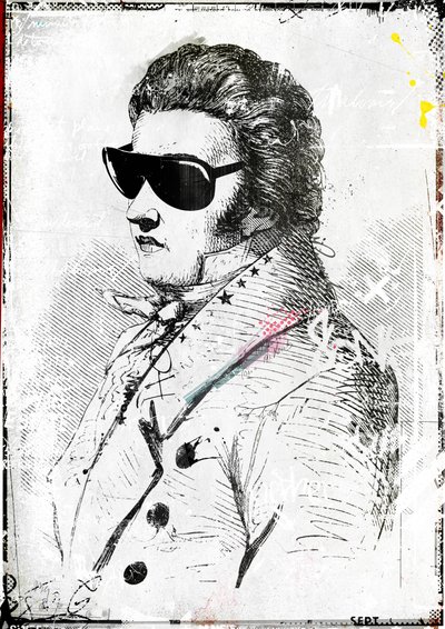 Mr Sunglasses II, 2016 (kollaasi kankaalle) tekijältä Teis Albers