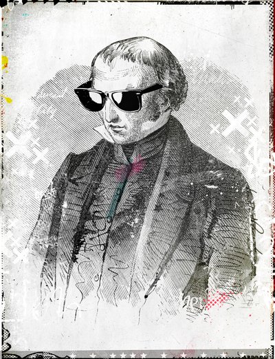 Sr. óculos de sol, 2015 (Colagem sobre tela) finlandês tekijältä Teis Albers