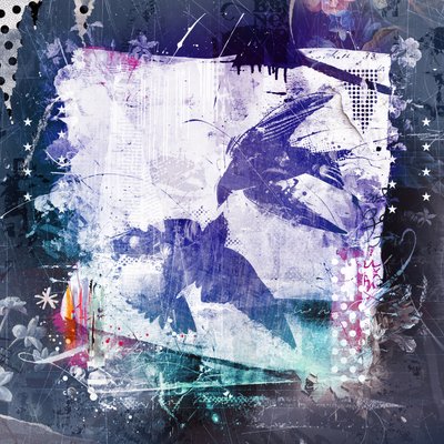 Spiraling Birds, 2015 (sekoitettu media kankaalle) tekijältä Teis Albers