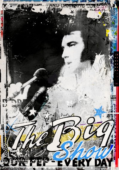 The Big Show, 2016 (Colagem sobre tela) finlandês tekijältä Teis Albers