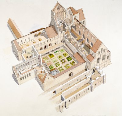 Buildwas Abbey, 1100-luku, n. 1990-2010 tekijältä Terry Ball