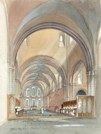 Lilleshall Abbeyn kuoro ja presbytery, 1200-luku, 1990-2010 tekijältä Terry Ball