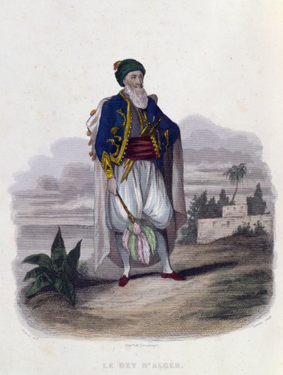Hussein Pacha (1765-1838), Algerin viimeinen dey (1818-30), 1846 tekijältä Th. Guerin