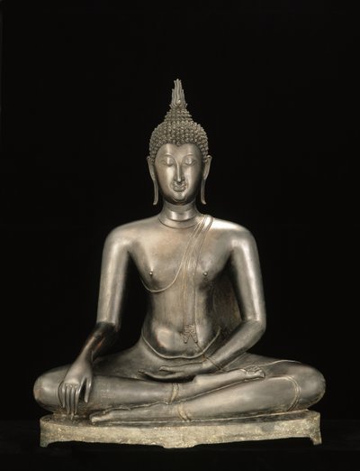 Buddha, onnellinen aika (pronssi) tekijältä Thai School