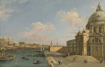 Venetsian Grand Canal -kanaalin sisäänkäynti itään päin, noin 1730-luku (öljy kankaalle). tekijältä The Bateman Master