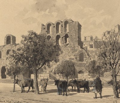 Herodes Atticuksen teatteri, 1890. tekijältä Themistocles von Eckenbrecher