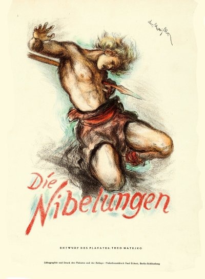 Elokuvajuliste Nibelungit: Siegfried, Fritz Lang, 1924. tekijältä Theo Matejko