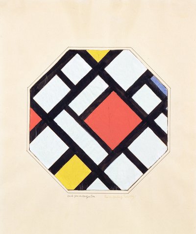 Study for a sävellys, 1923 tekijältä Theo van Doesburg
