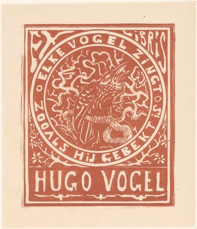 Ex libris Hugo Vogelilta tekijältä Theo van Hoytema