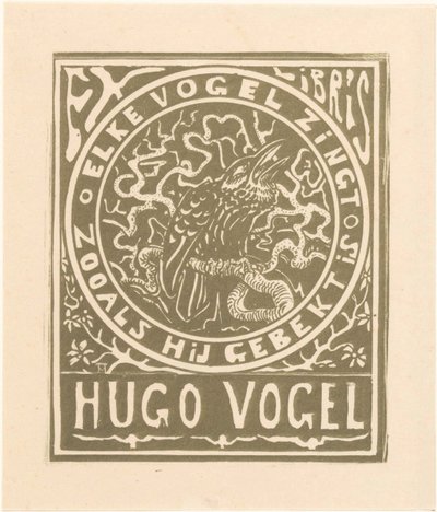 Ex libris Hugo Vogelilta tekijältä Theo van Hoytema