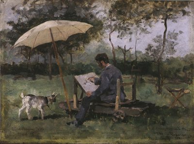 Armand Heinsin maalaus (öljy paneelille) tekijältä Théo van Rysselberghe