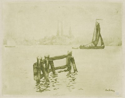 Näkymä Amsterdamista tekijältä Théo van Rysselberghe