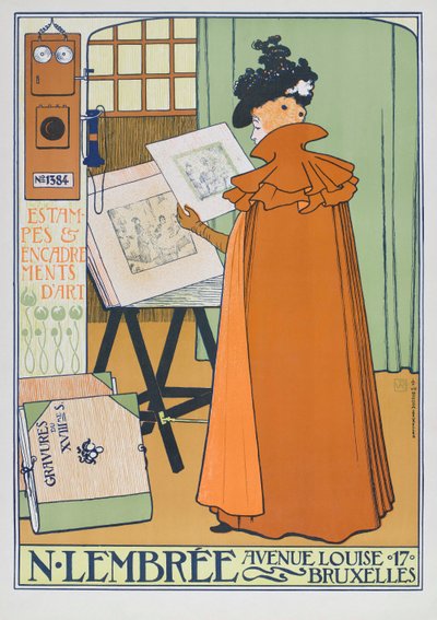 Julistemainostaidekauppa, Bryssel tekijältä Théo van Rysselberghe