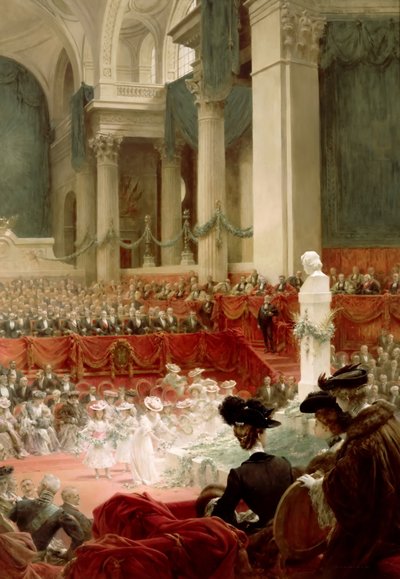 Victor Hugon 100. syntymäpäivän juhliminen Panthéonissa presidentti Félixin läsnä ollessa tekijältä Theobald Chartran