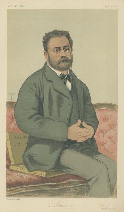 Emile Zola (väri litho) tekijältä Theobald Chartran
