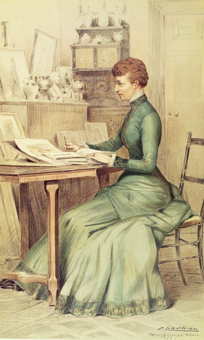 HRH Walesin prinsessa (myöhemmin kuningatar Alexandra) Marlborough Housessa, Vanity Fairilta, 1882 tekijältä Theobald Chartran