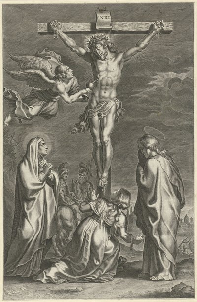 Kristus ristillä Kohtauksia Vanhasta ja Uudesta testamentista (sarjan nimi) Breviarium romanum (sarjan nimi) tekijältä Theodoor Galle (possibly)