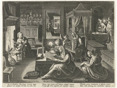 Cornelia, Gracchien hyveellinen äiti Famous Roman Women (sarjan nimi) tekijältä Theodoor Galle