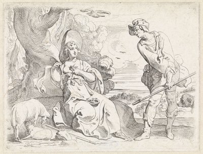 Paimen ja paimentar tekijältä Theodoor van Thulden