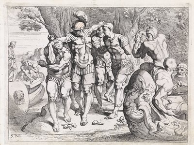 Odysseus lootuksensyöjien maassa The Labors of Odysseus (sarjan nimi) tekijältä Theodoor van Thulden