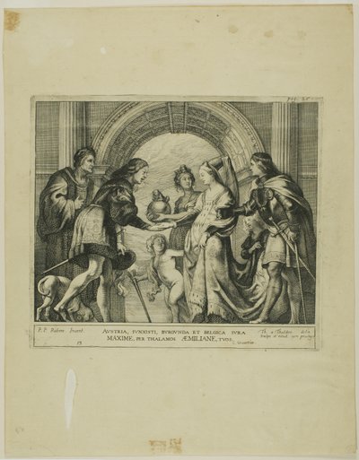 Itävallan Maximilianin ja Burgundin Marian avioliitto tekijältä Theodoor van Thulden