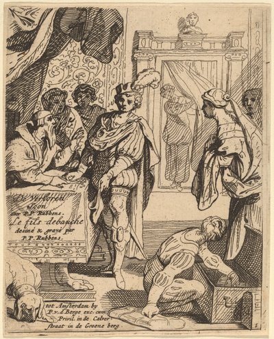 Tuhlaajapoika vastaanottamassa perintöään tekijältä Theodoor van Thulden after Sir Peter Paul Rubens
