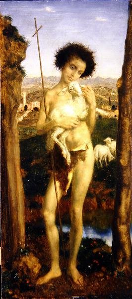 Johannes Kastaja (öljy paneelille) tekijältä Theodor Baierl