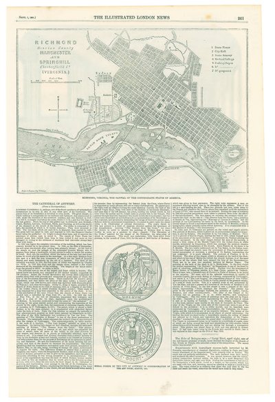 Richmond, Henricon piirikunta, Manchester ja Springhill, Chesterfield Co. tekijältä Theodor Ettling