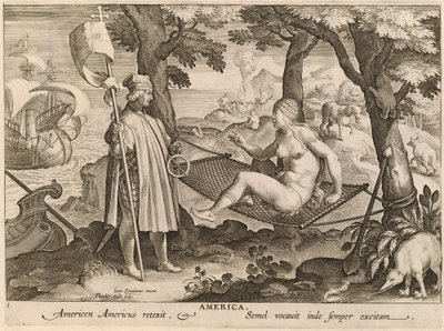 Amerikka tekijältä Theodor Galle after Jan van der Straet