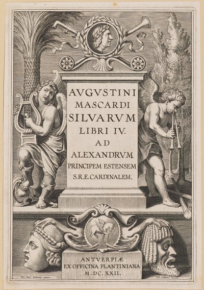 Nimilehti Agostino Mascardille, Silvarium Libri IV tekijältä Theodor Galle after Sir Peter Paul Rubens