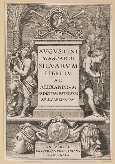Nimilehti Agostino Mascardille, Silvarium Libri IV tekijältä Theodor Galle after Sir Peter Paul Rubens