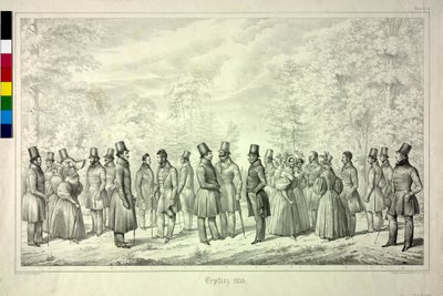 Teplice memories. kylpykausi 1833. arkki 4 tekijältä Theodor Hosemann