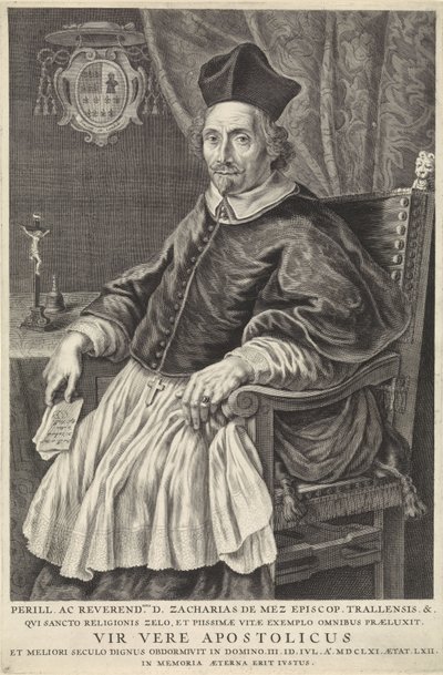 Zacharias de Mezin, Tralleen piispan, muotokuva tekijältä Theodor Matham